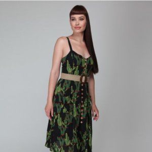 COLLECTIF MAINLINE KIMBERLY CACTUSLAND SWING DRESS Code: SS200823C